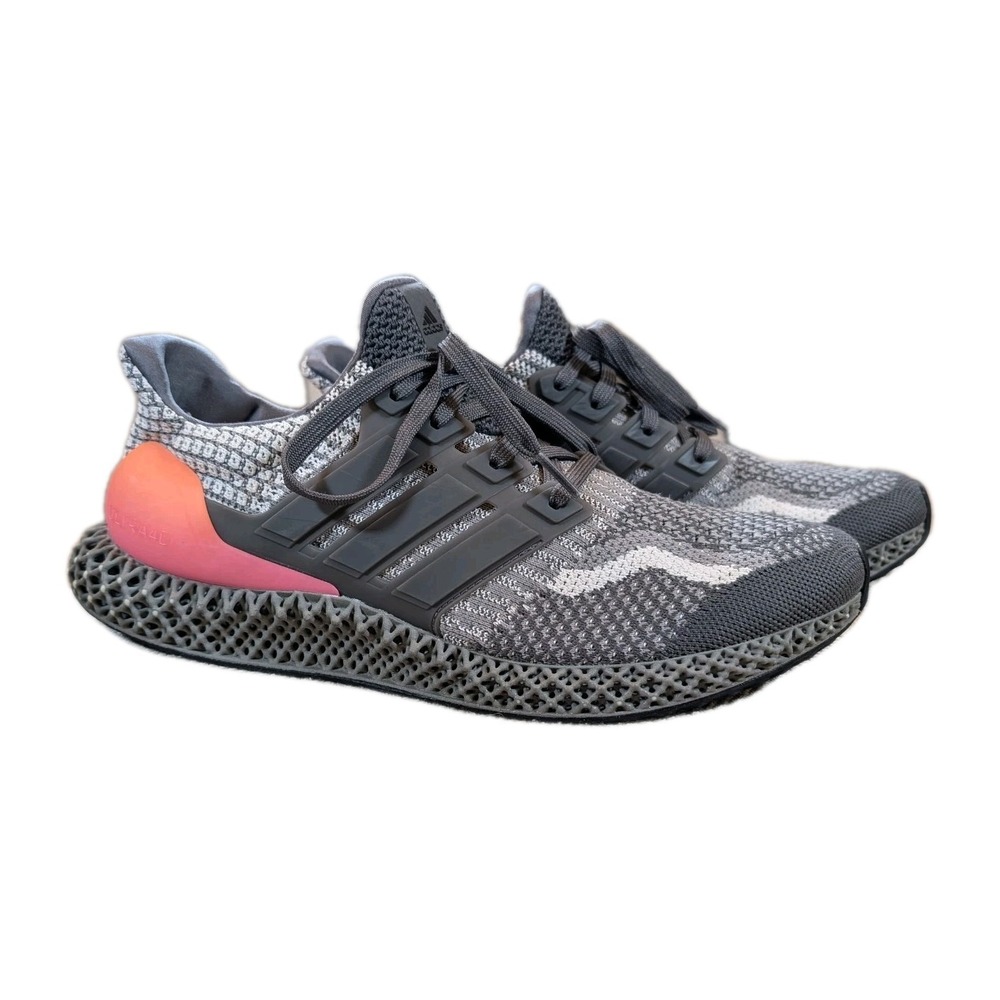 Adidas Ultra 4D 5.0 Running Shoes Sneaker Gray Pink Five Men's Size 10.5 G58161